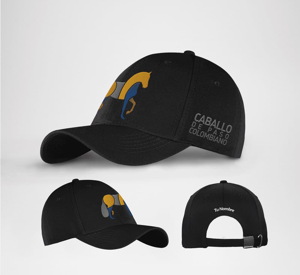 Gorra personalizada bordada de caballo de paso