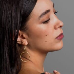 Candongas de Oro Double Circle - image 1