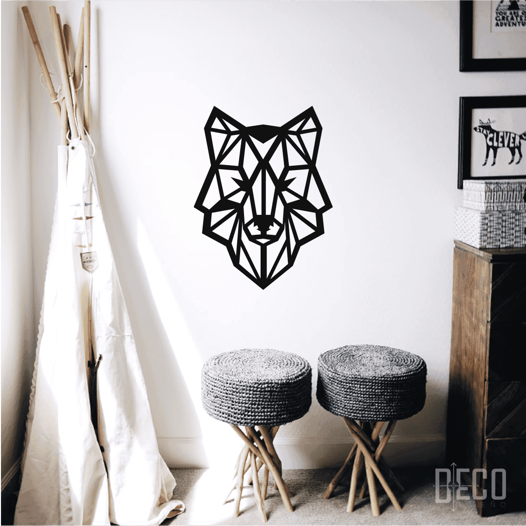 Lobo Geometrico para pared
