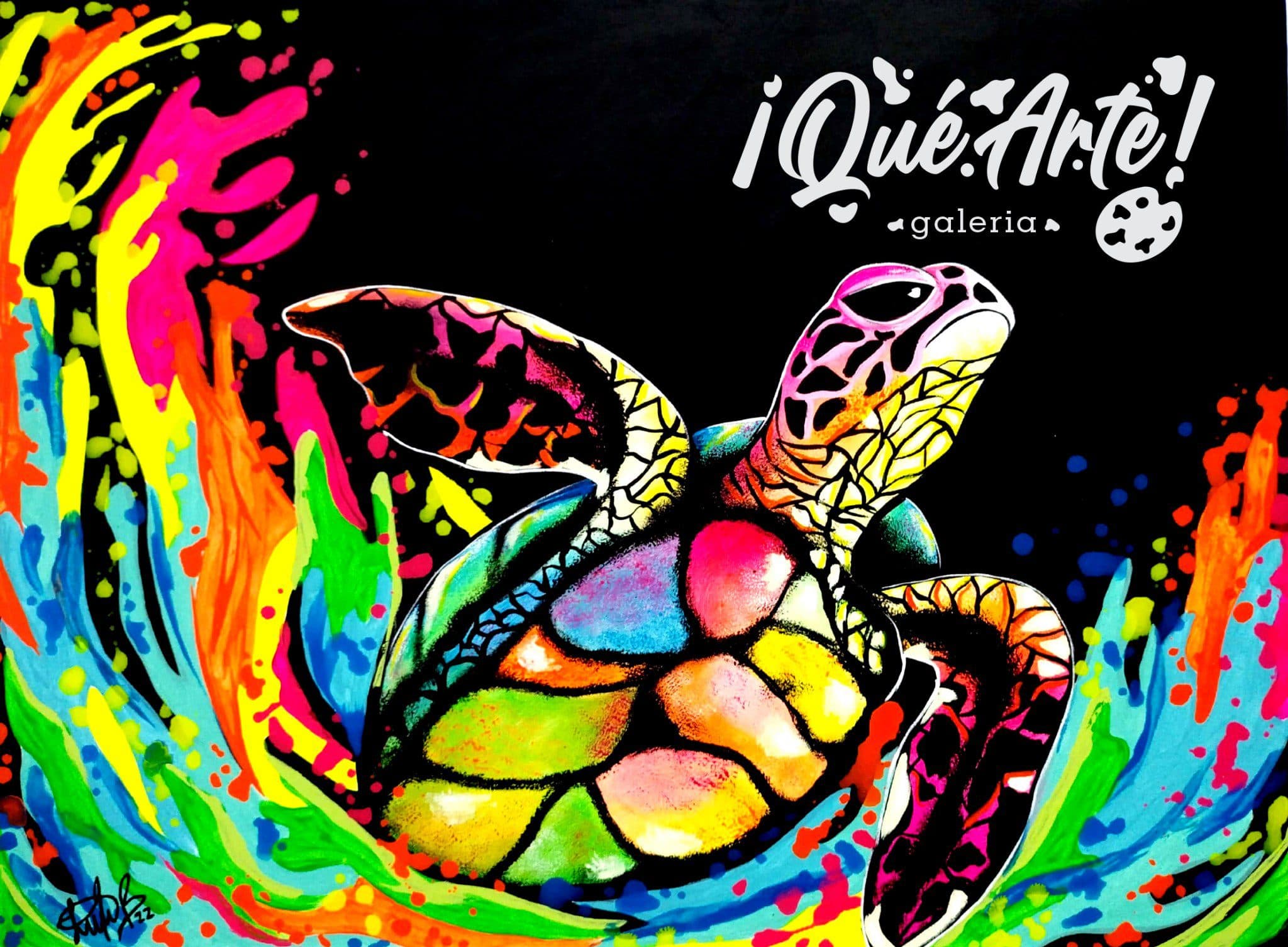 Tortuga Marina Colores Neon